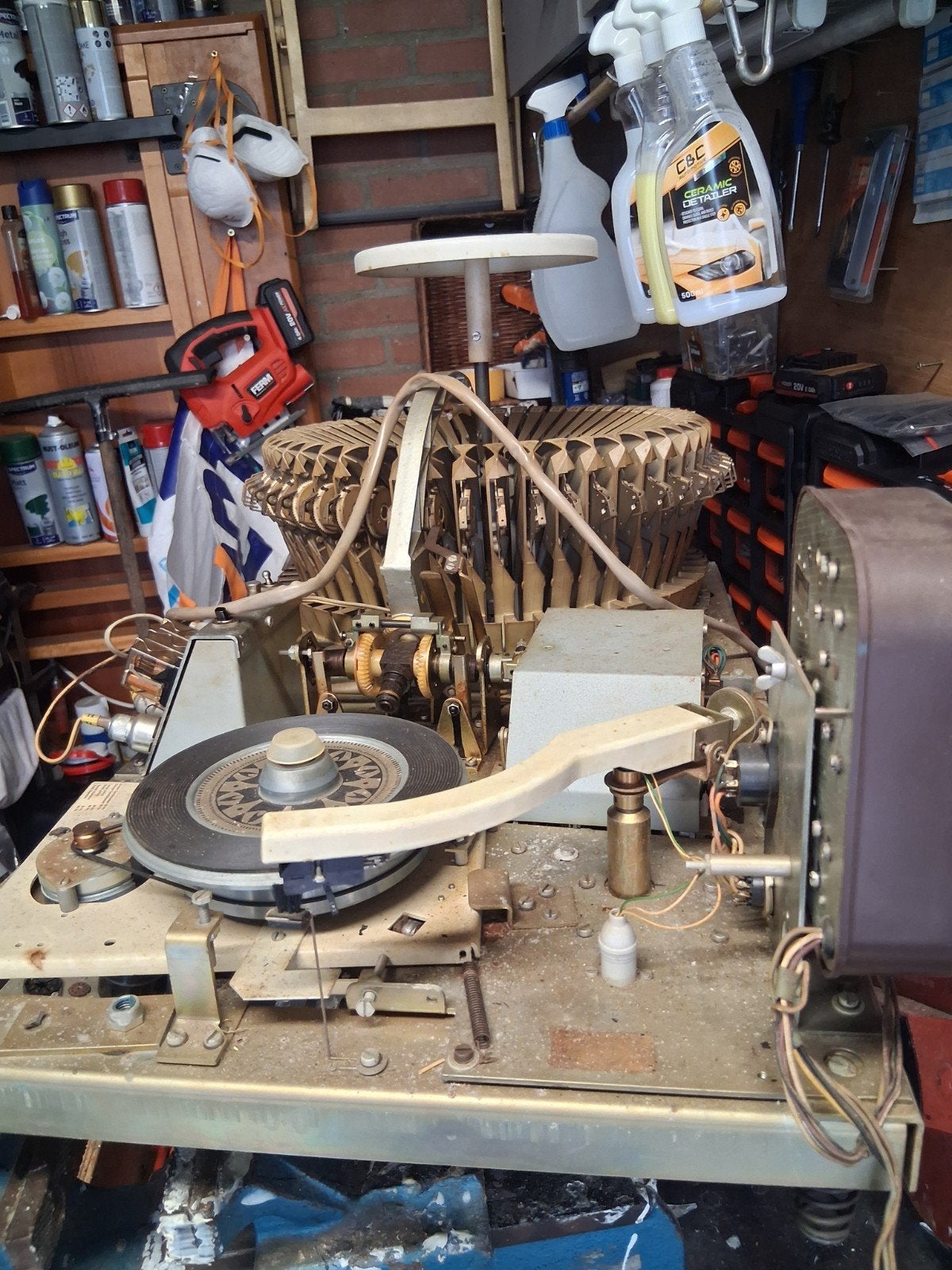 geheel compleet loopwerk en versterker wurlitzer lyric, Verzamelen, Ophalen, Gebruikt, Wurlitzer