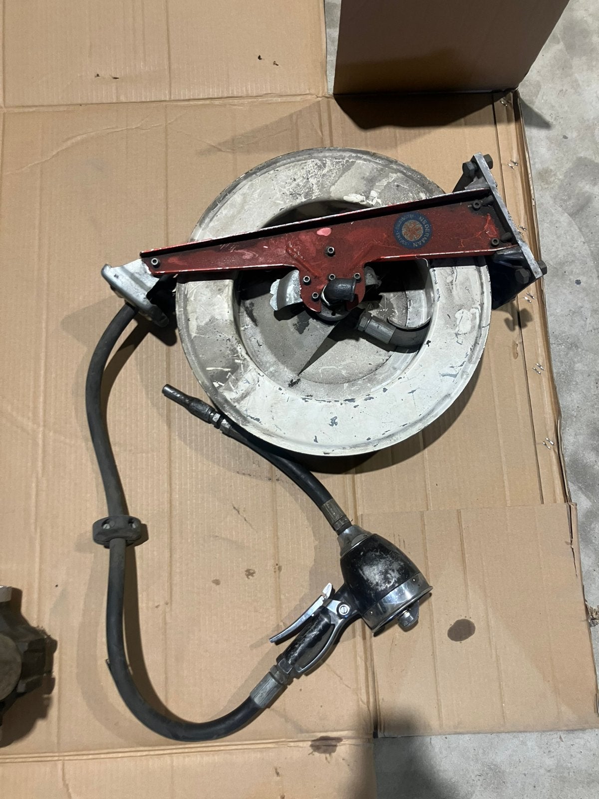 Olie tap slang op haspel, Auto diversen, Ophalen, Gebruikt