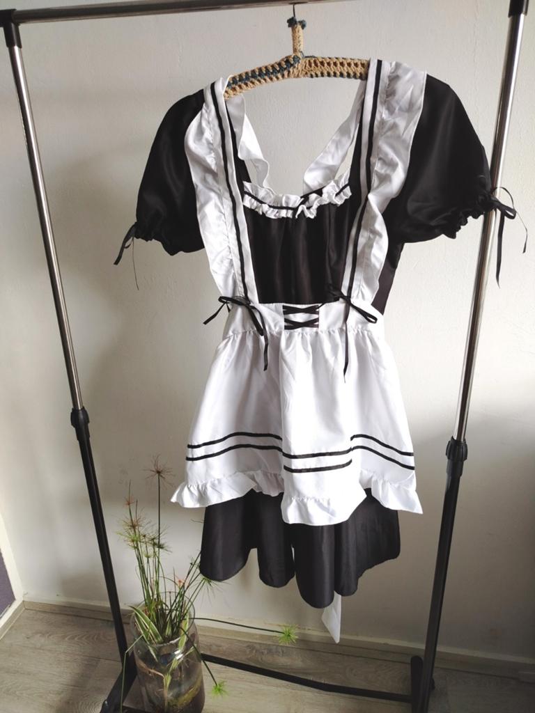 Maid Cosplay Kostuum Zwart Wit - Maat M, Maat 38/40 (M), Ophalen of Verzenden, Kleding, Overige thema's