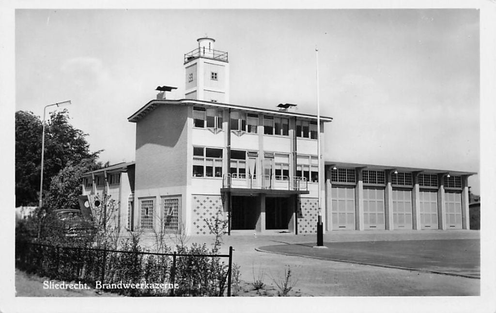 AN122 Sliedrecht Brandweer kazerne 1958, Verzenden, 1940 tot 1960, Ongelopen, Zuid-Holland