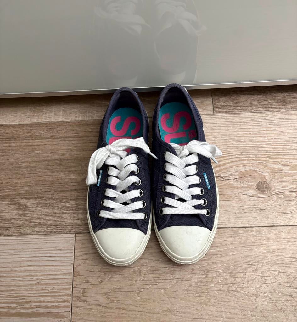 Superdry sneakers / gympen donkerblauw - maat 39, Blauw, Ophalen of Verzenden, Sneakers of Gympen, Gedragen