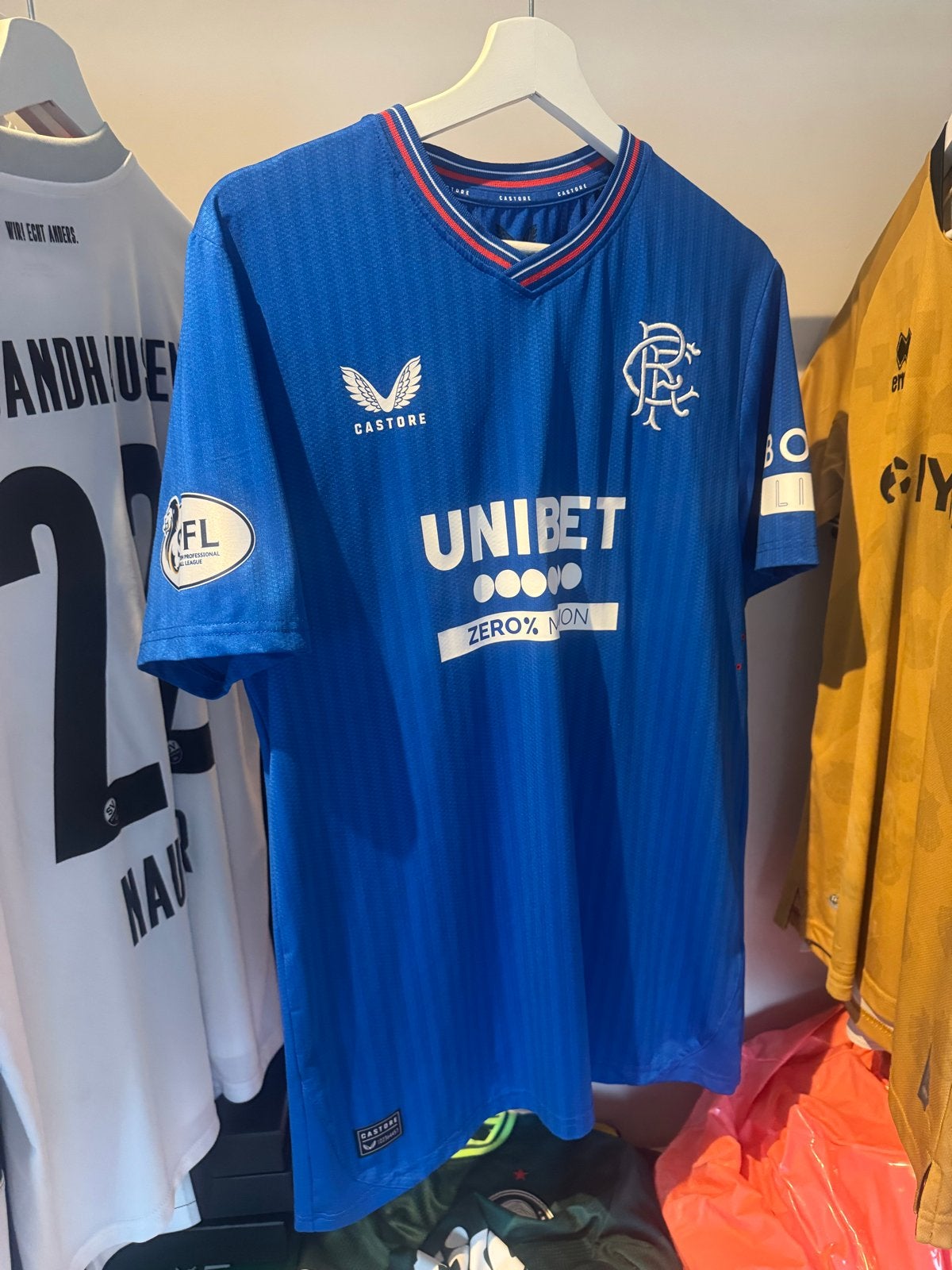 Matchworn Rangers FC Thuis Shirt 2022/2023 McKinnon, Maat L, Ophalen of Verzenden, Zo goed als nieuw, Shirt