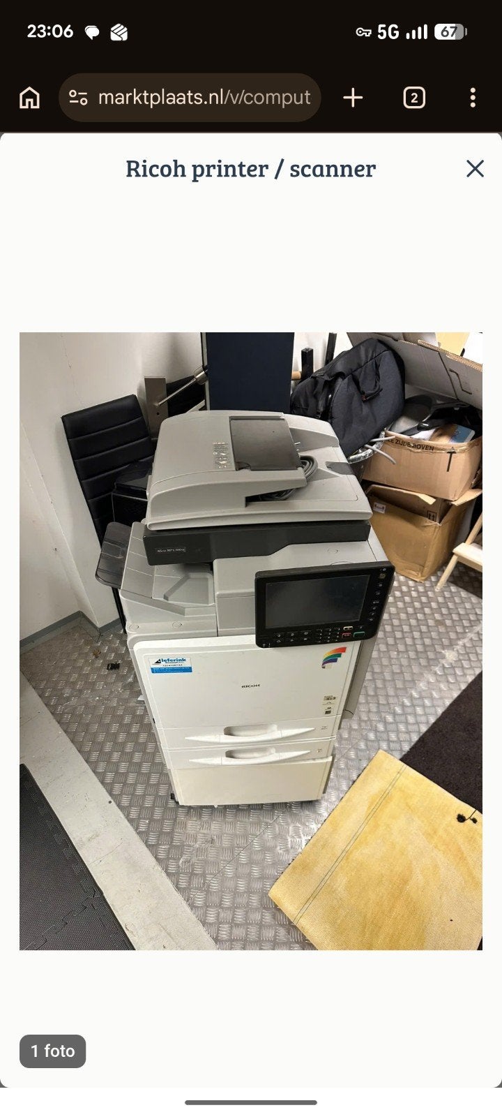 Ricoh All-in-one Printer/Scanner - Zo goed als nieuw, Computers en Software, Ophalen, Ricoh, Ricoh Company, Ltd., Kleur printen
