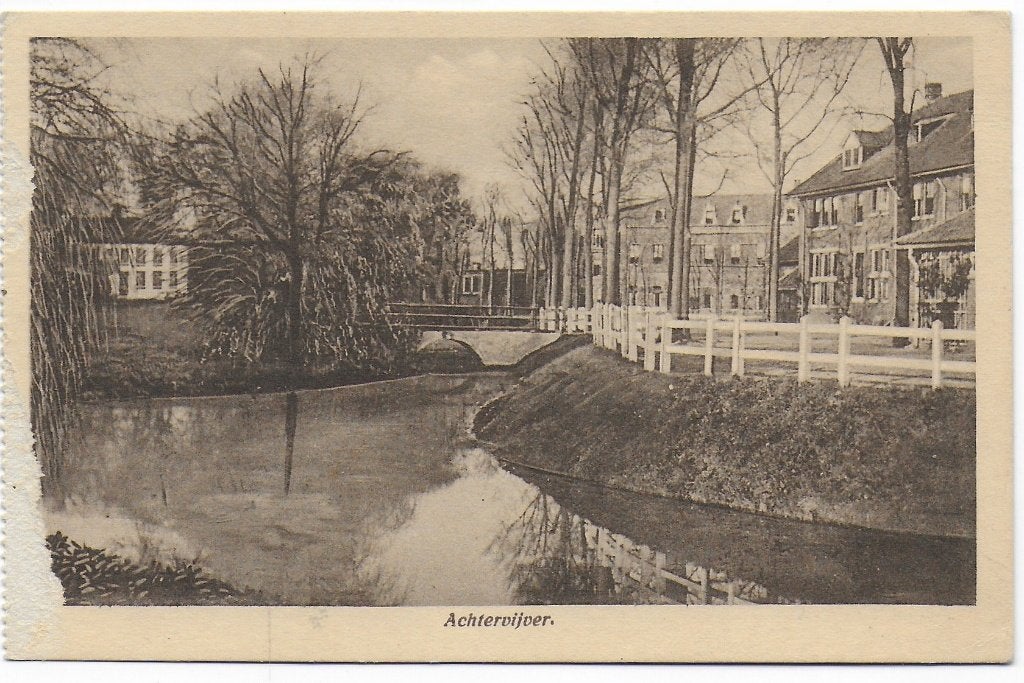 Alphen a/d rijn achtervijver oude ansichtkaart ( 471 ), Ophalen of Verzenden, 1940 tot 1960, Ongelopen, Zuid-Holland