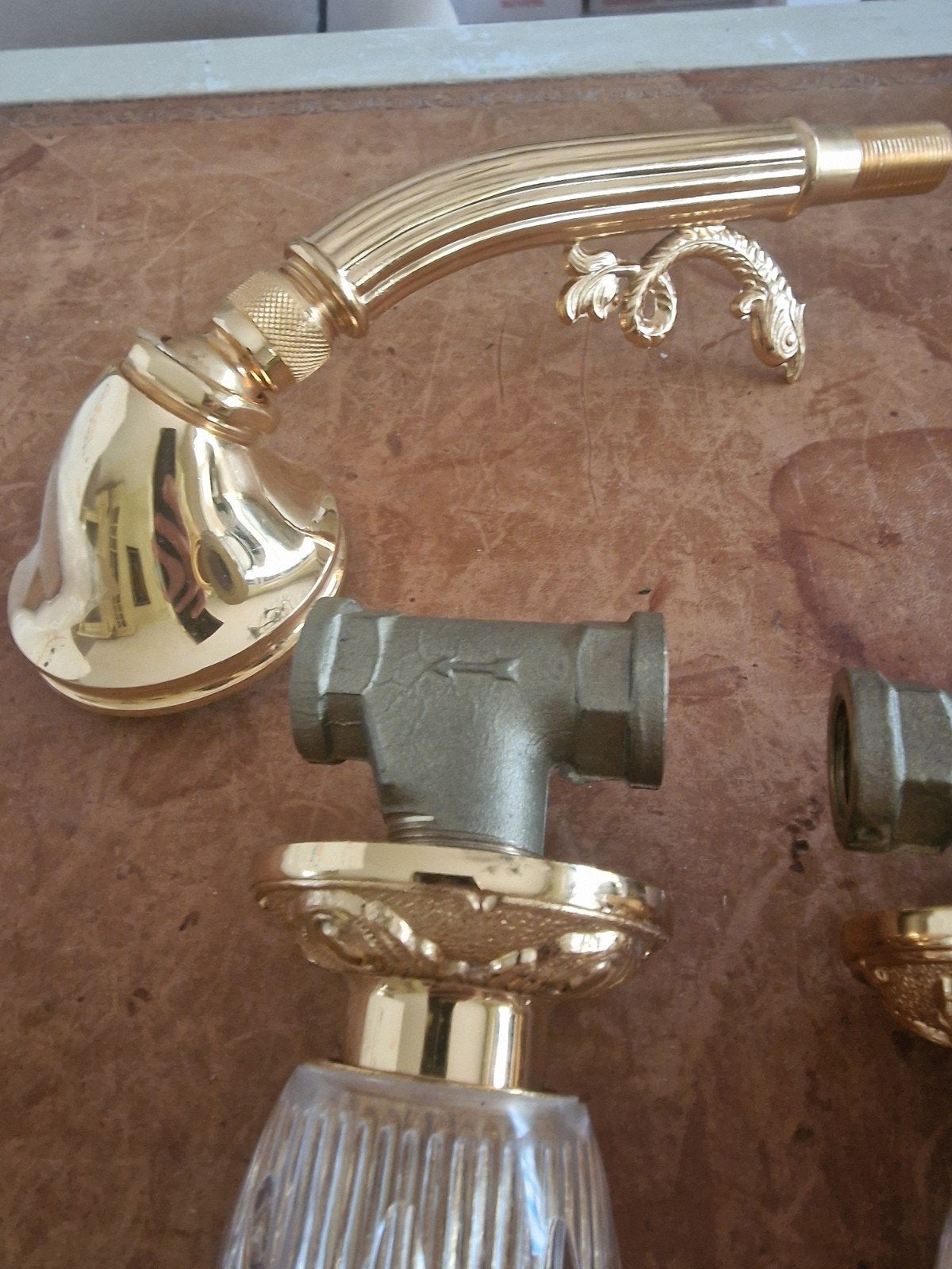 JADO 24K Vergulde Douchekop Wandmontage Nieuw, Ophalen of Verzenden, Zo goed als nieuw, Met douche