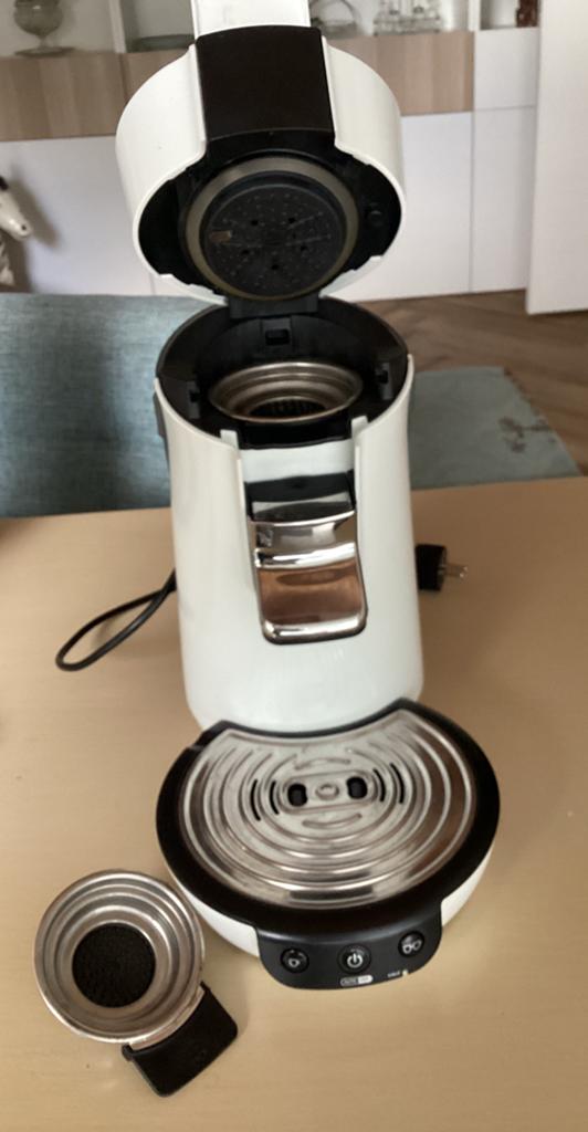 Wit Philips Senseo koffiezetapparaat, 1 of 2 kopjes,zgan, Ophalen of Verzenden, Zo goed als nieuw, Koffiemachine, Koffiepads en cups