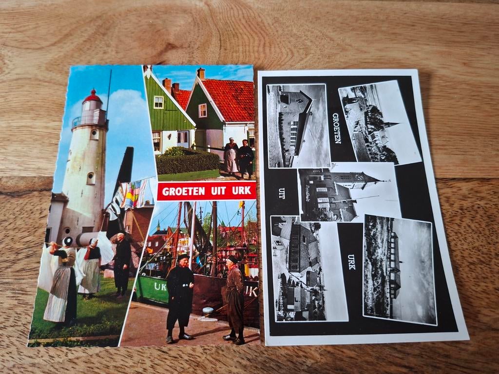 Ansichtkaarten Urk jaren 50/60 - Nostalgische beelden, Ophalen of Verzenden