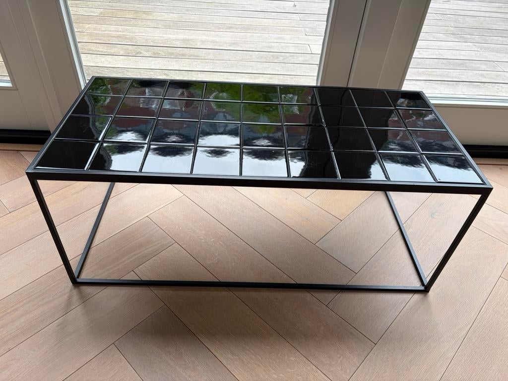 Zuiver Glazed Salontafel 93x42,5 cm Zwart, Ophalen, Minder dan 50 cm, Gebruikt, 50 tot 100 cm