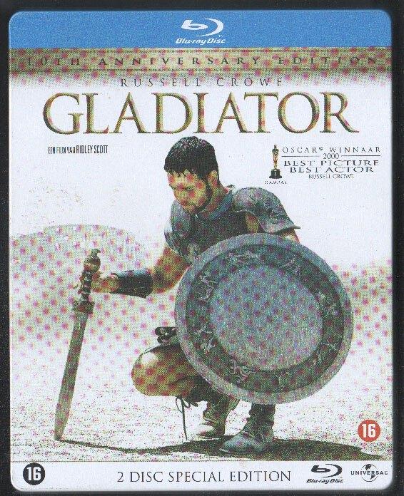 Gladiator 10th Anniversary Edition 2-Disc, STEELBOOK Blu-ray, Cd's en Dvd's, Blu-ray, Zo goed als nieuw, Drama, Boxset, Ophalen of Verzenden