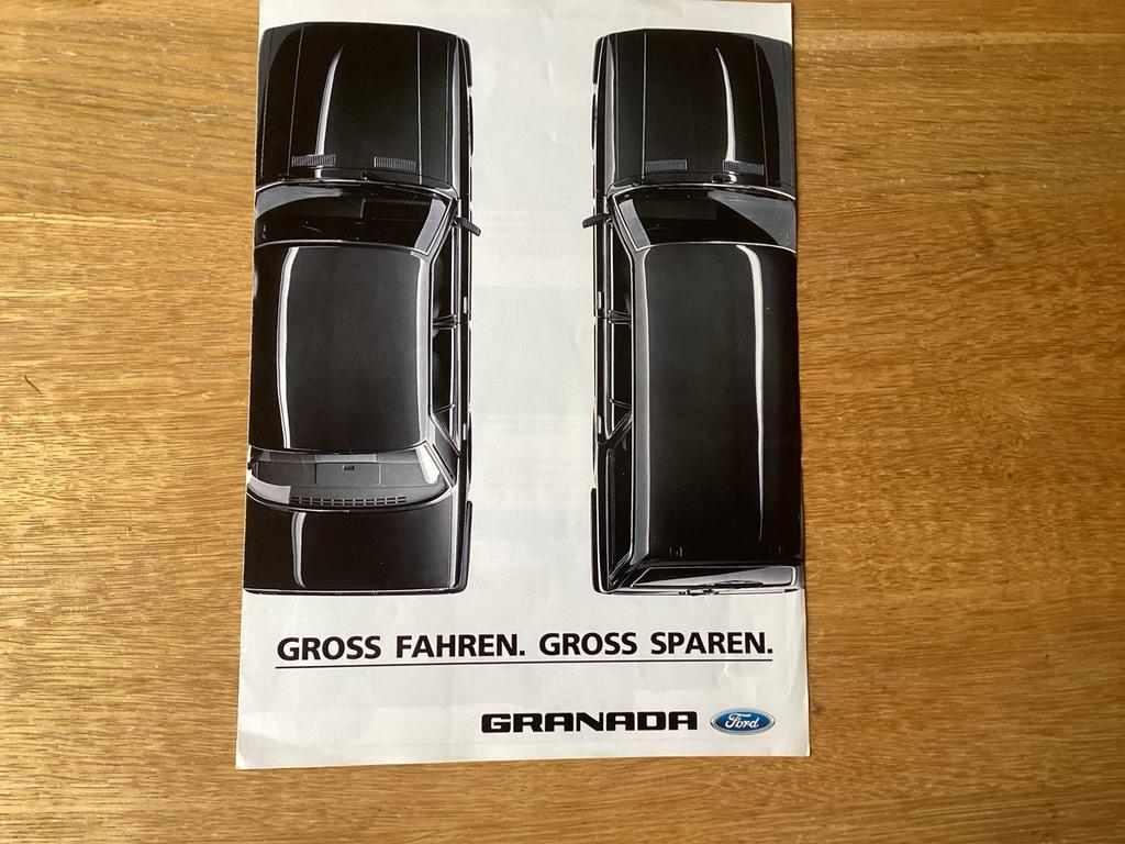 Ford Granada Brochure - Duitsland  1984, Ophalen of Verzenden, Gelezen, Ford