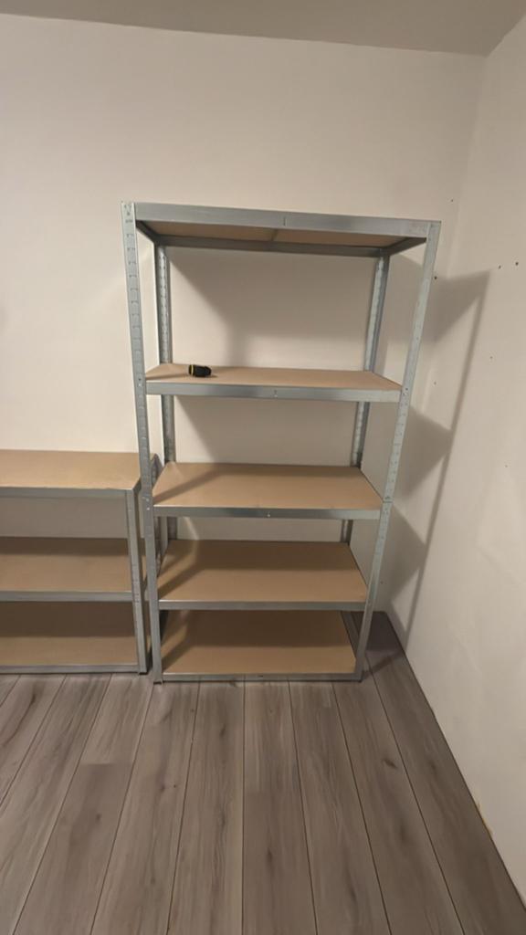 Stevige metalen stellingkast met 4 planken, Huis en Inrichting, Ophalen, Zo goed als nieuw