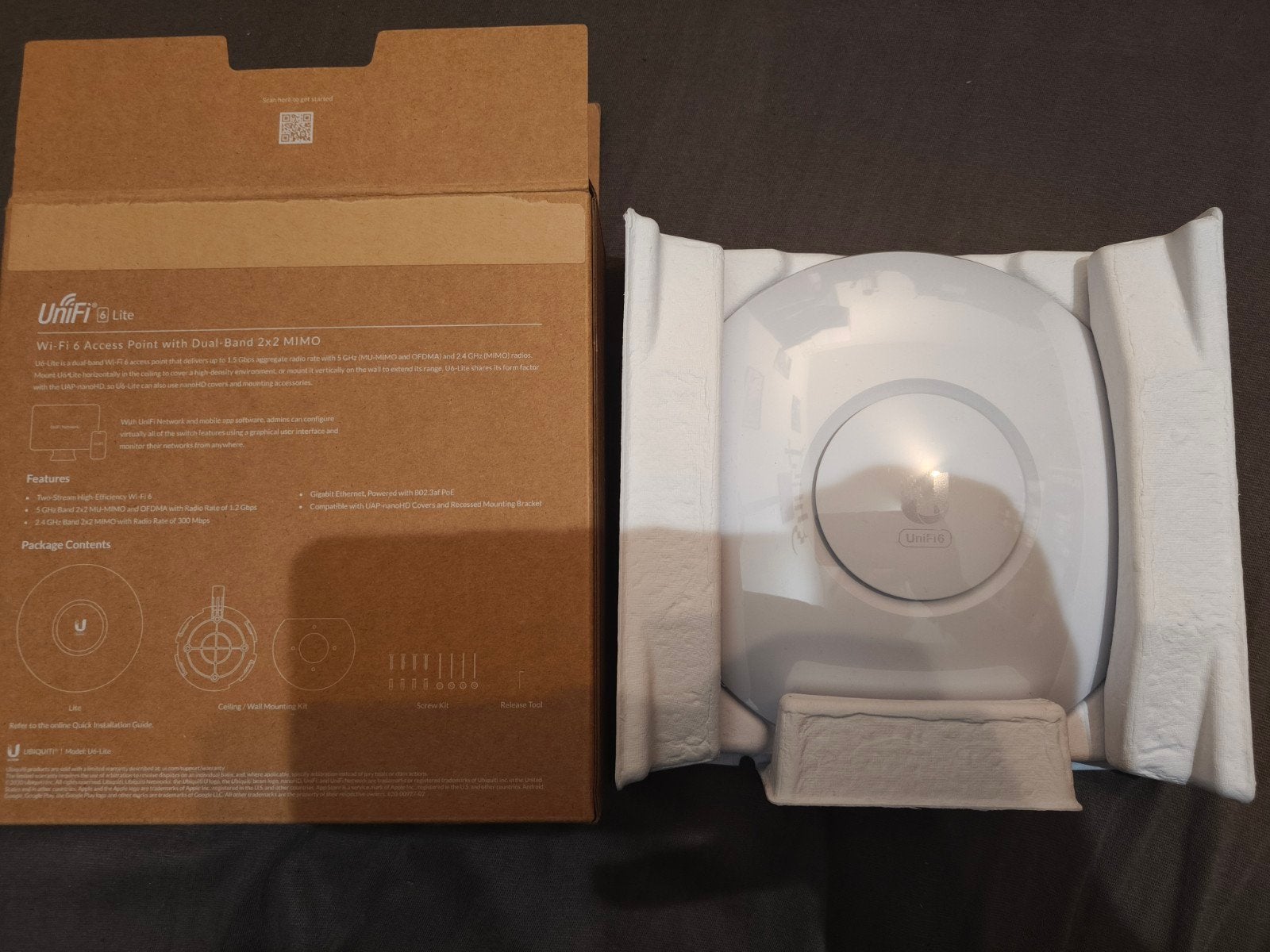 Ubiquiti UniFi 6 Lite -  Wi-Fi 6 Access Point - ongebruikt, Computers en Software, Ophalen of Verzenden, Nieuw, Ubiquiti