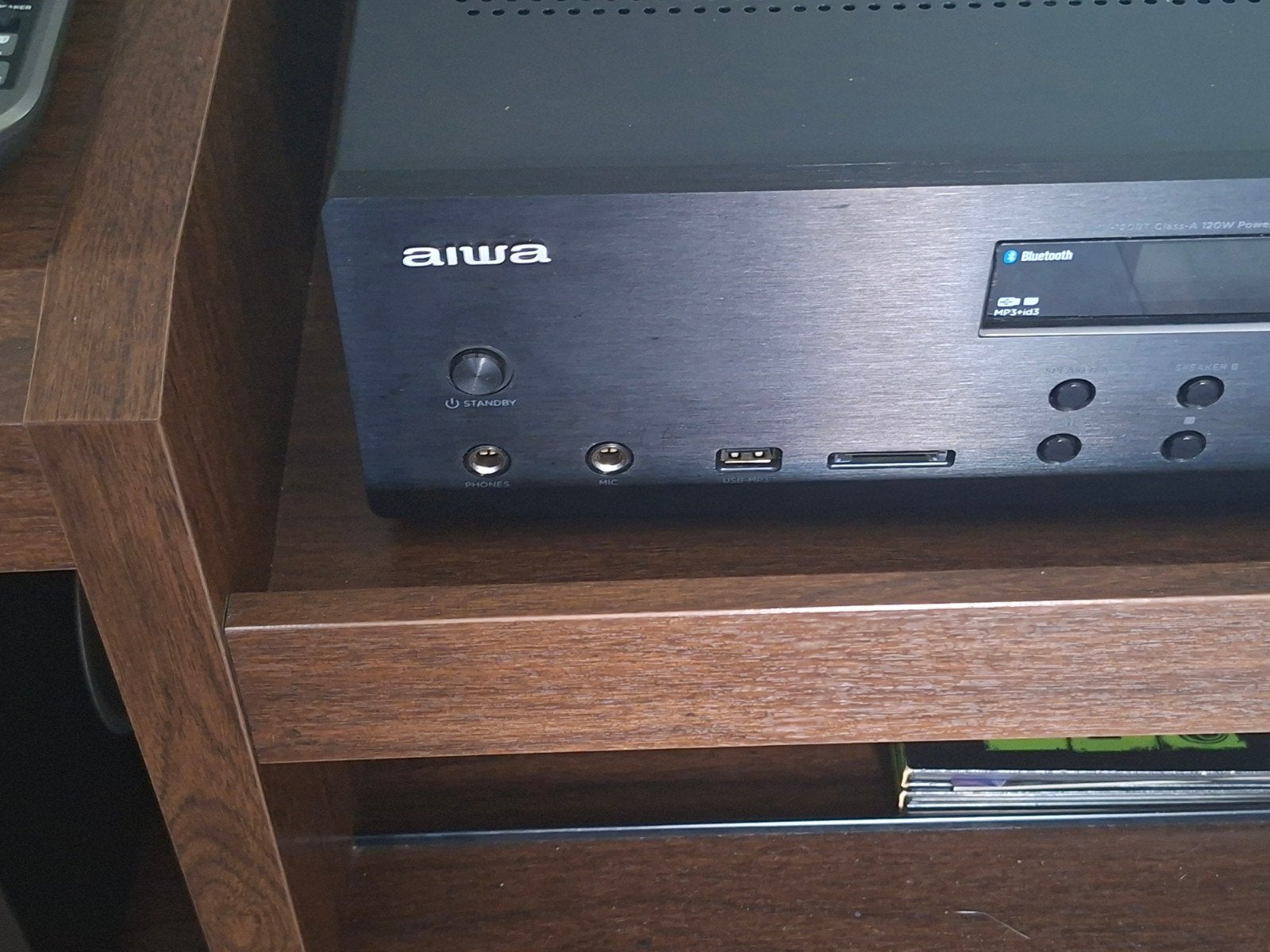 Aiwa AMU-120BTBK Stereo Versterker met Bluetooth en USB, Overige merken, Ophalen of Verzenden, Zo goed als nieuw, 60 tot 120 watt