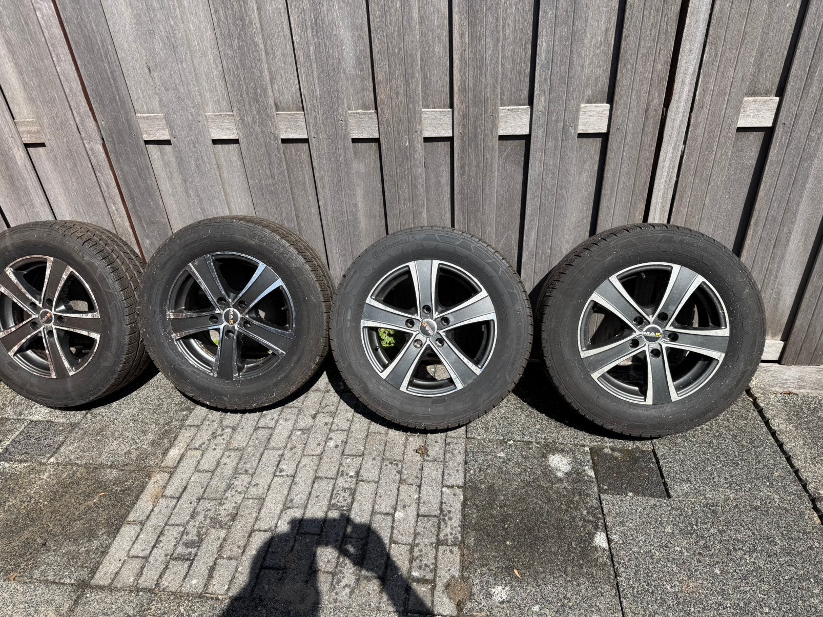 Set Continental Tubuless winterbanden 215/65 R16 C banden, 215 mm, 16 inch, Band(en), Winterbanden