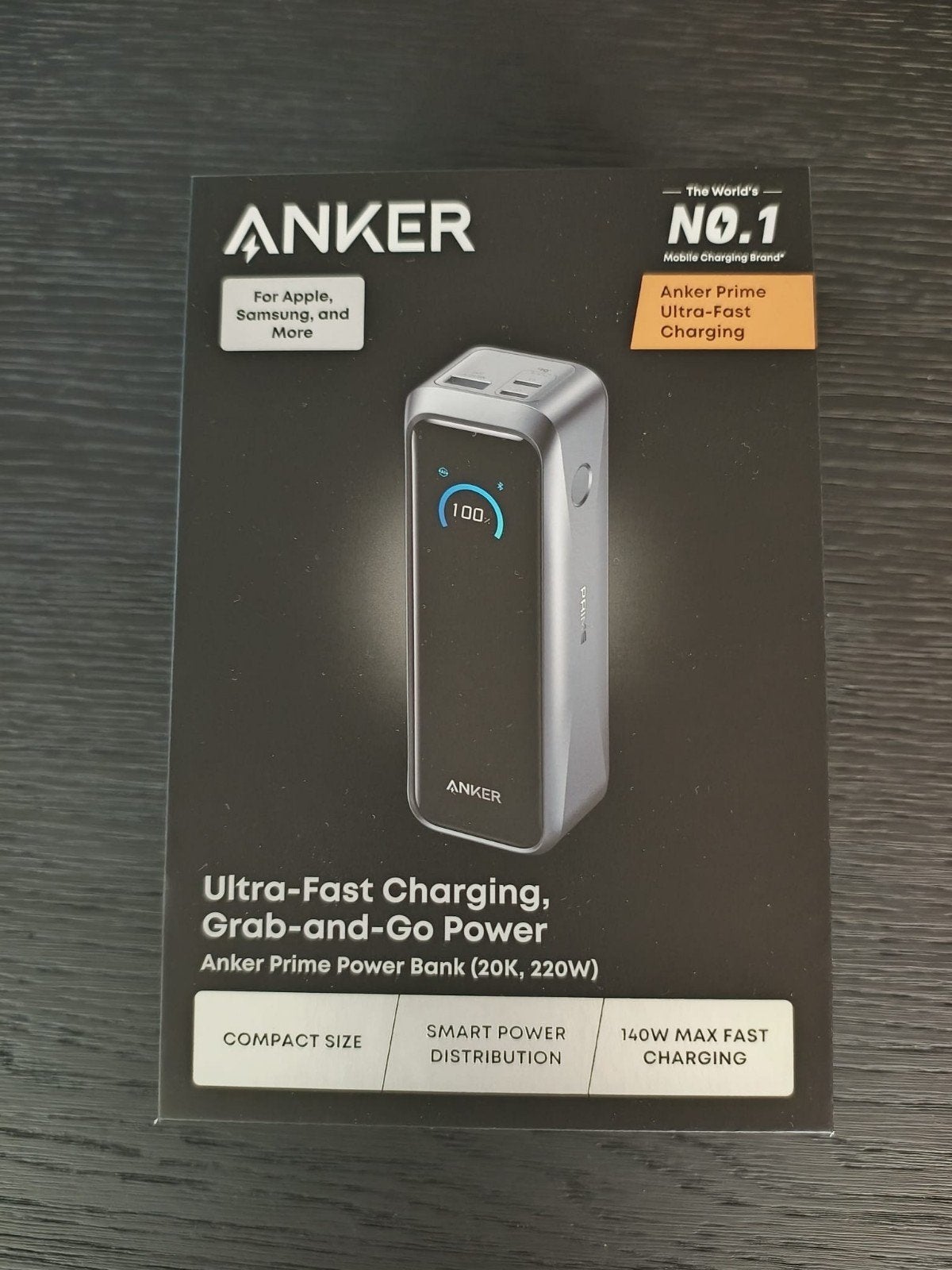 Anker Prime Power Bank (20K, 220W) - Ultra-snel Opladen, Ophalen of Verzenden, Nieuw, Anker