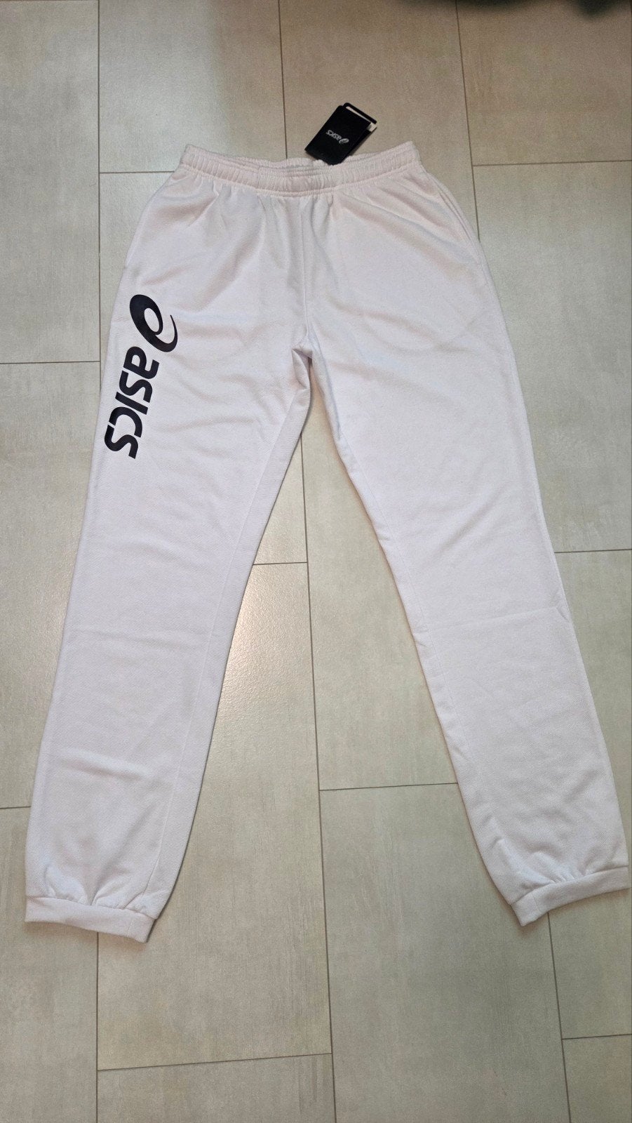 Nieuwe Asics sportbroek heren, maat L, met kaartjes, Kleding | Heren, Maat 52/54 (L), Wit, Nieuw, Ophalen of Verzenden