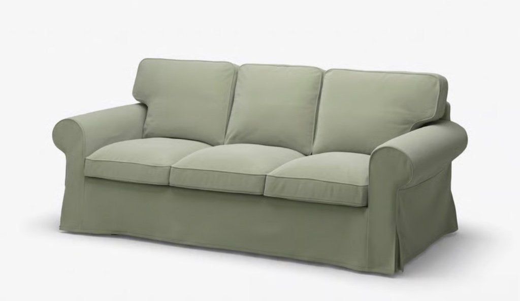 EKTORP Cover for 3-seat sofa, Hakebo grey-green, Ophalen of Verzenden, 75 tot 100 cm, Driepersoons, 200 tot 250 cm