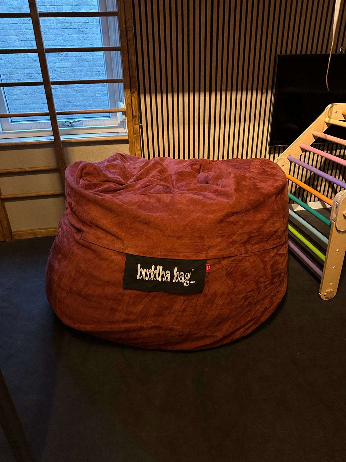 Heerlijke Grote Zitzak XL - Velours Stof - 150cm, Huis en Inrichting, Ophalen, Gebruikt, Rood, Zitzak