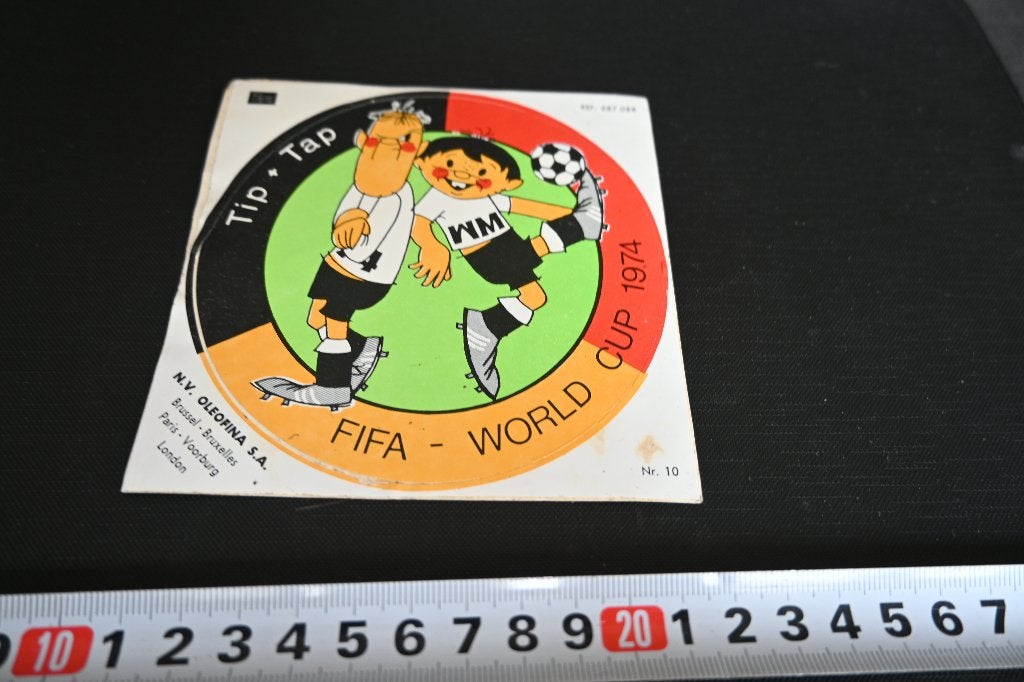 sticker strip TIP TAP WM 1974 FIFA World Cup  Duitsland, Ophalen, Zo goed als nieuw