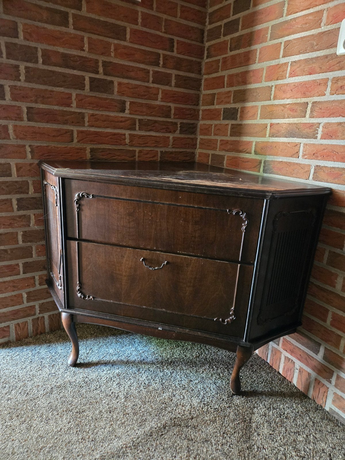 Vintage Philips Stereo meubel met Platenspeler en Cassettede, Ophalen