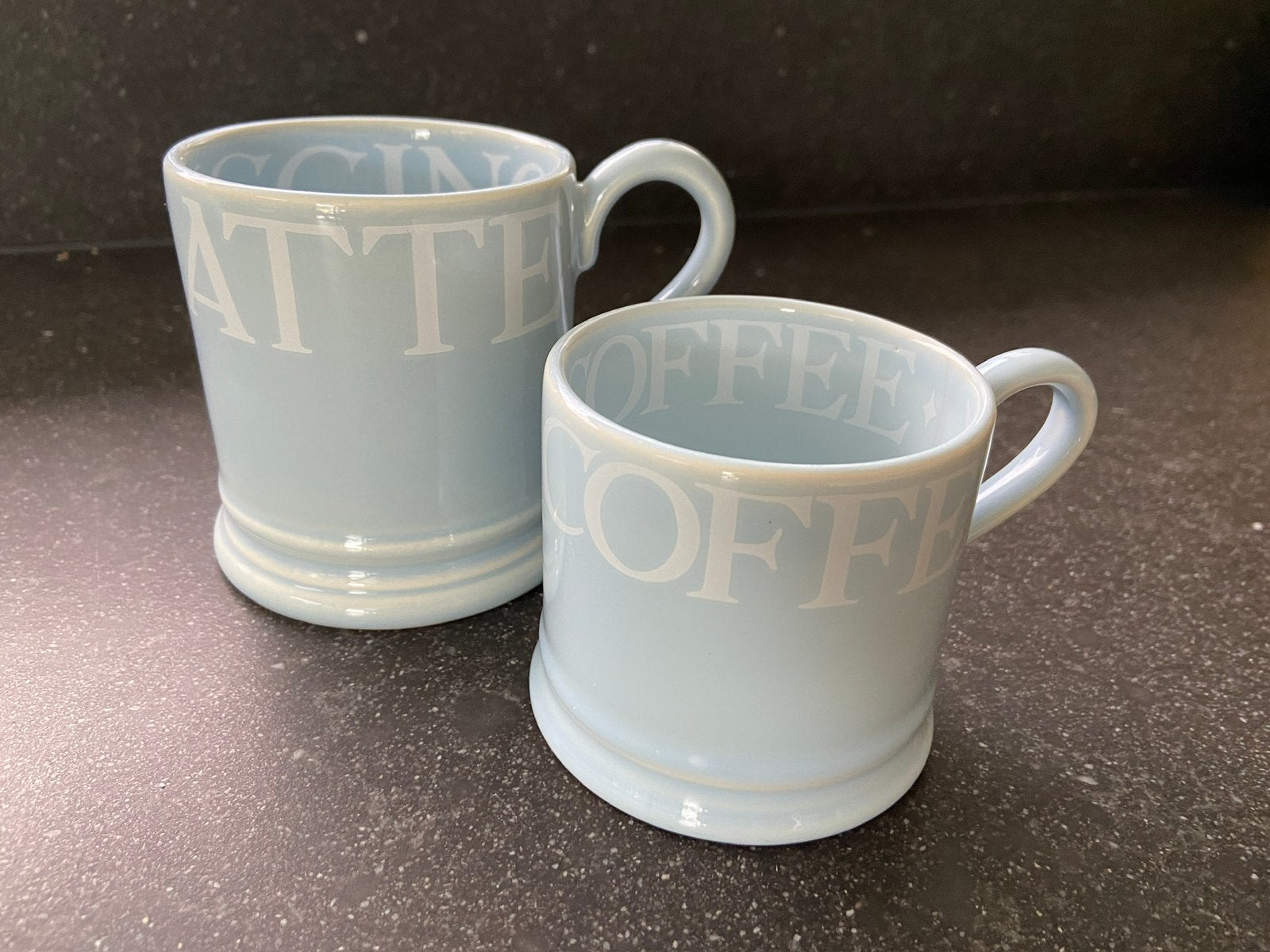 Emma Bridgewater mugs mokken White Toast on Blue, Gebruikt, Emma Bridgewater, Overige stijlen, Aardewerk