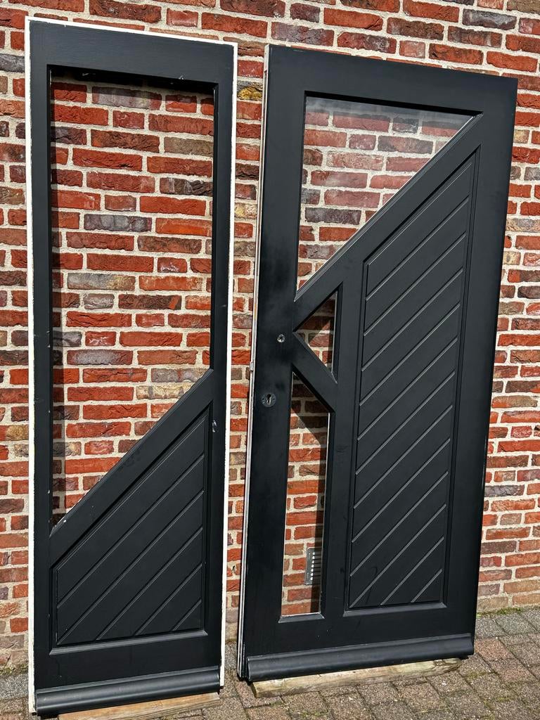 Voordeur en zijlicht, Ophalen, Gebruikt, 120 cm of meer, Buitendeur