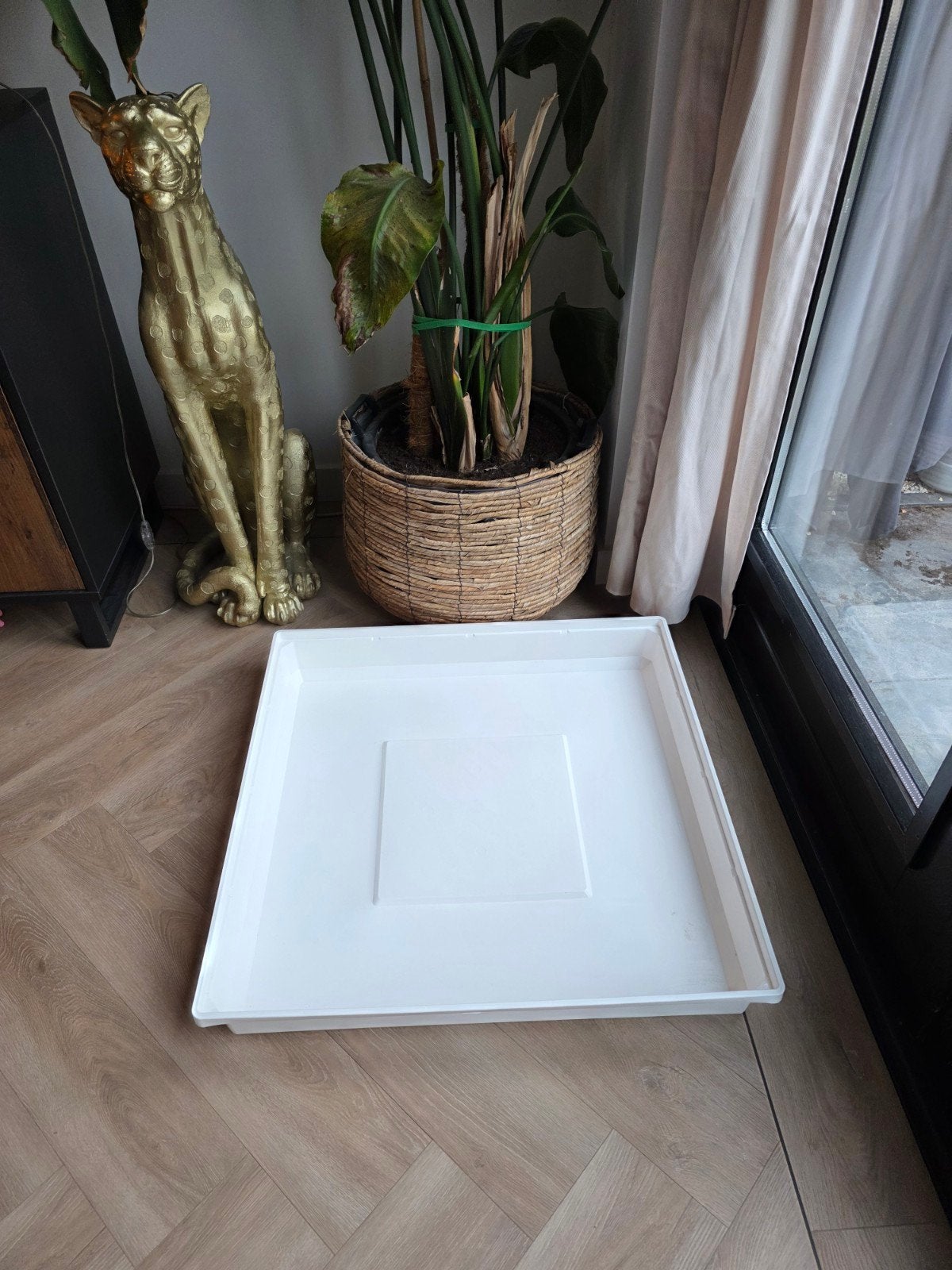 Lekbak wasmachine, Huis en Inrichting, Ophalen, Rechthoekig, Hout