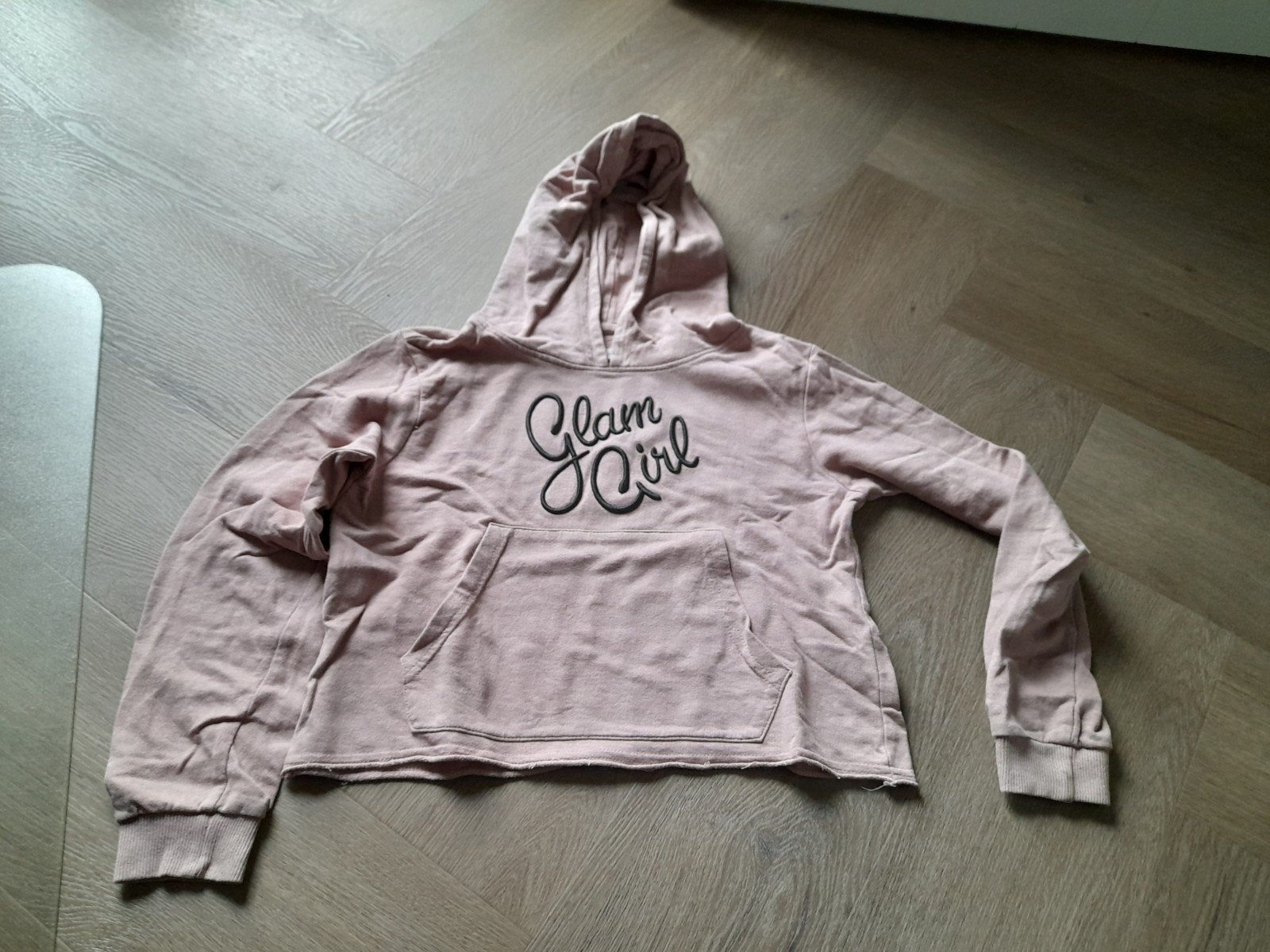 Bijna gratis Glam Girl Oud Roze Meisjes Hoodie - Kort Model, Gebruikt, Meisje, Trui of Vest, Glam Girl