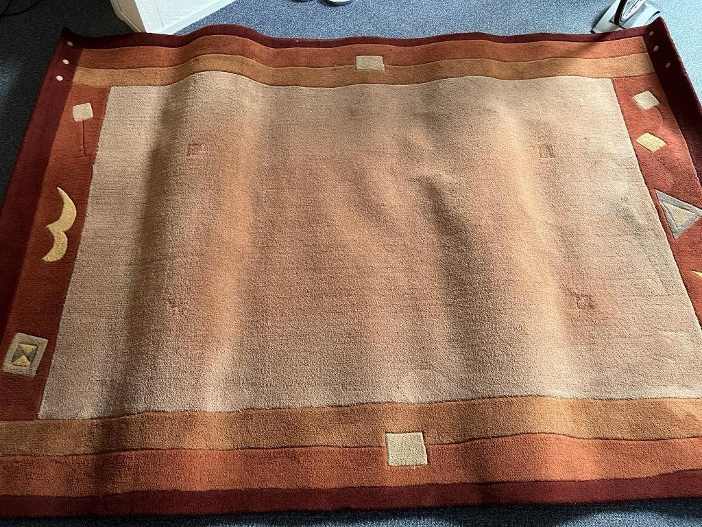 Vloerkleed bruintinten 240x170 cm, Huis en Inrichting, Stoffering | Tapijten en Kleden, Ophalen, Gebruikt, Bruin, 150 tot 200 cm