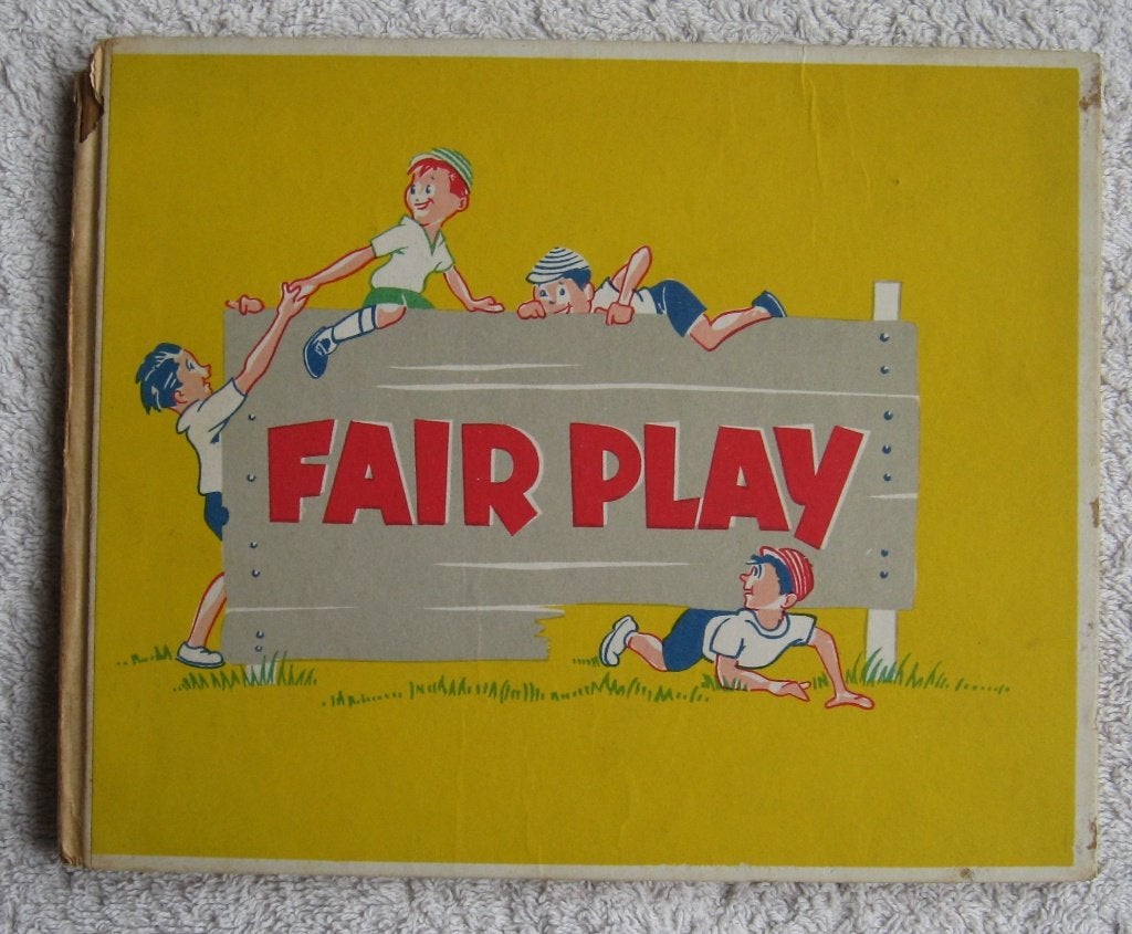 sportief boekje met prachtige tekeningen (1950?) FAIR PLAY, Ophalen of Verzenden