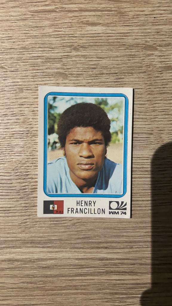 Panini München 74 plaatje Henry Francillon WK 74, Verzenden, Zo goed als nieuw, Sticker
