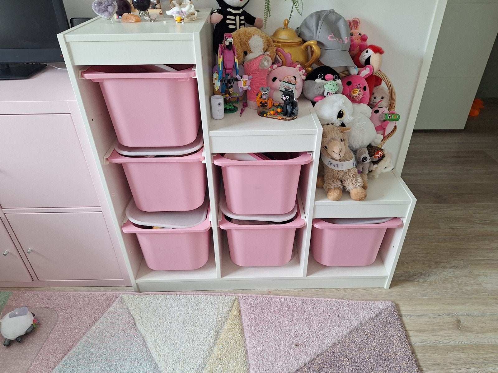 IKEA Trofast met Roze Bakken, Ophalen, Gebruikt, Kast, 100 cm of meer
