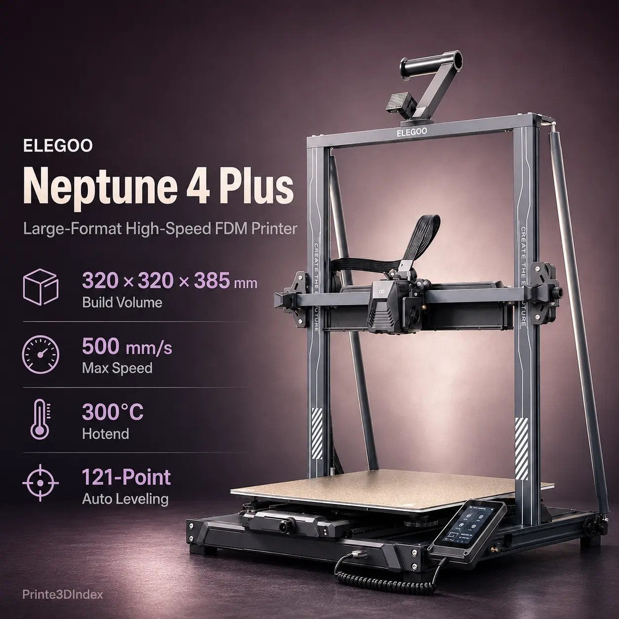 ELEGOO Neptune 4 Plus FDM 3D-printer, Computers en Software, Ophalen, ELEGOO, Ingebouwde Wi-Fi, Zo goed als nieuw