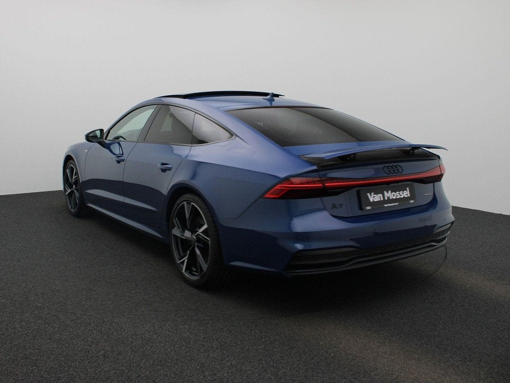 Audi A7 Sportback 45 TFSI quattro 265 PK | S-line | Automaat, Auto's, Audi, 12 maanden, Gebruikt, 4 cilinders, Blauw