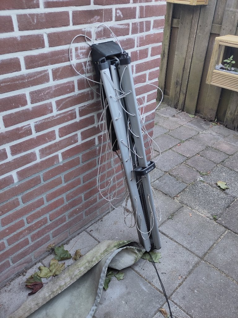 Brabantia wanddroogrek, Ophalen, Droogmolen