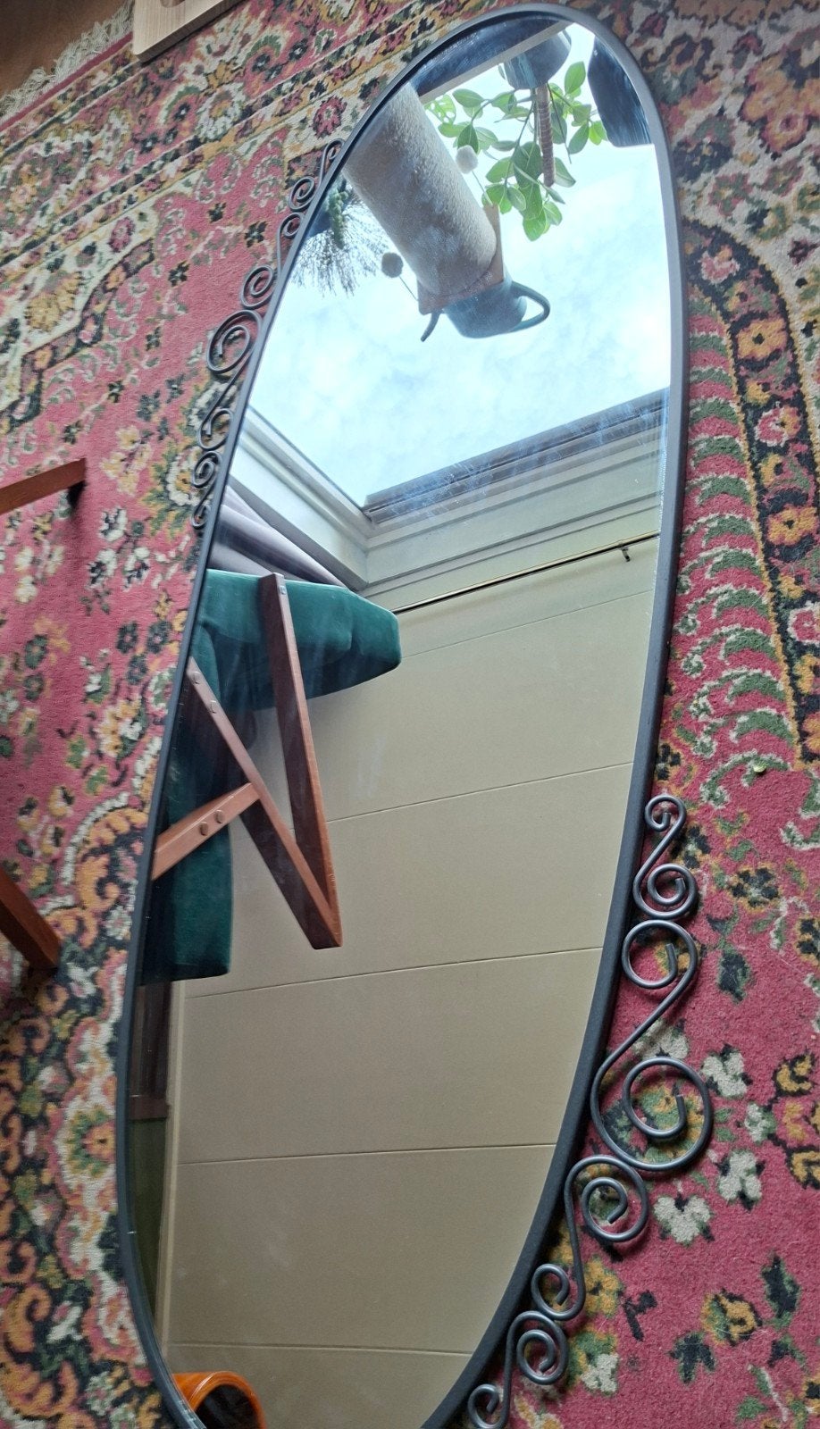 Ikea EKNE spiegel ovaal groot, Ophalen, Gebruikt, 100 tot 150 cm, Ovaal