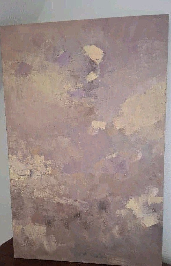 Blossom - Abstract schilderij in zachte tinten, Antiek en Kunst, Ophalen, Abstract, Acrylverf, Met textuur
