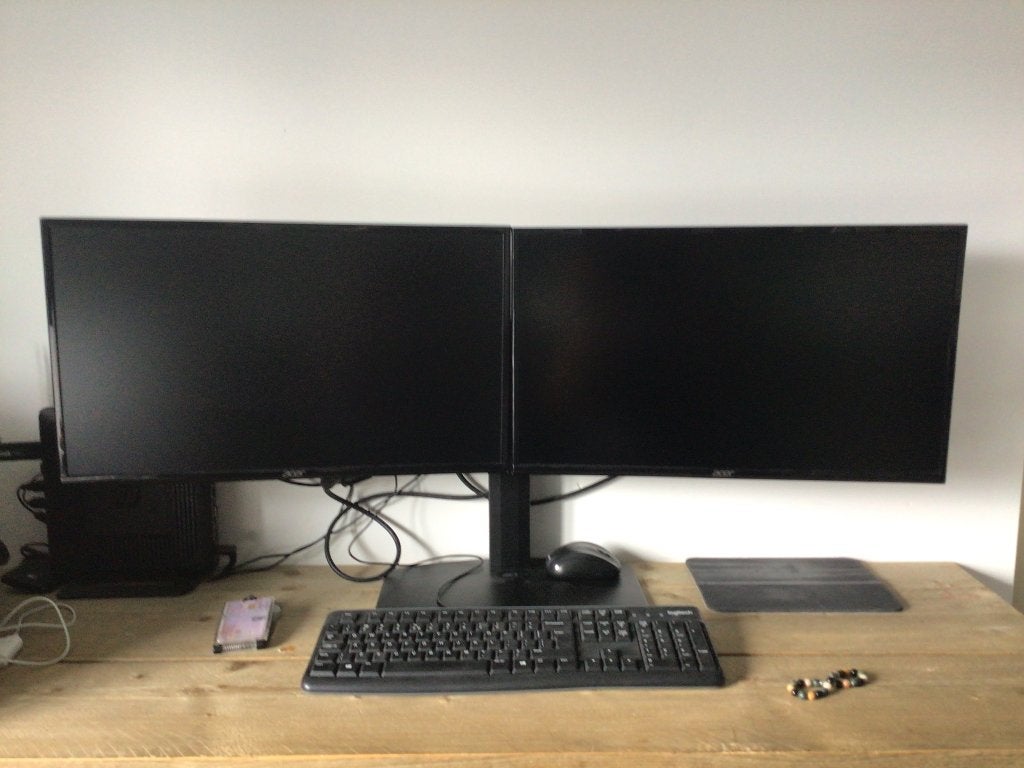 2X monitoren , standaard en toetsenbord te koop, Gebruikt, HDMI, Overige resoluties, Acer