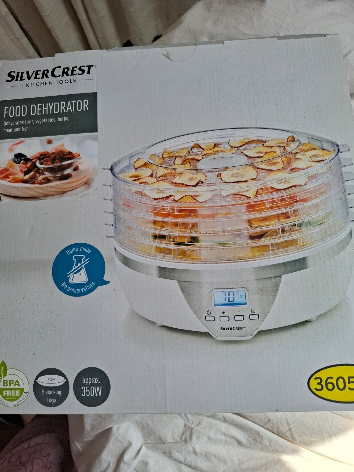 SilverCrest Voedseldroger / Food Dehydrator 350W, Ophalen of Verzenden, Zo goed als nieuw