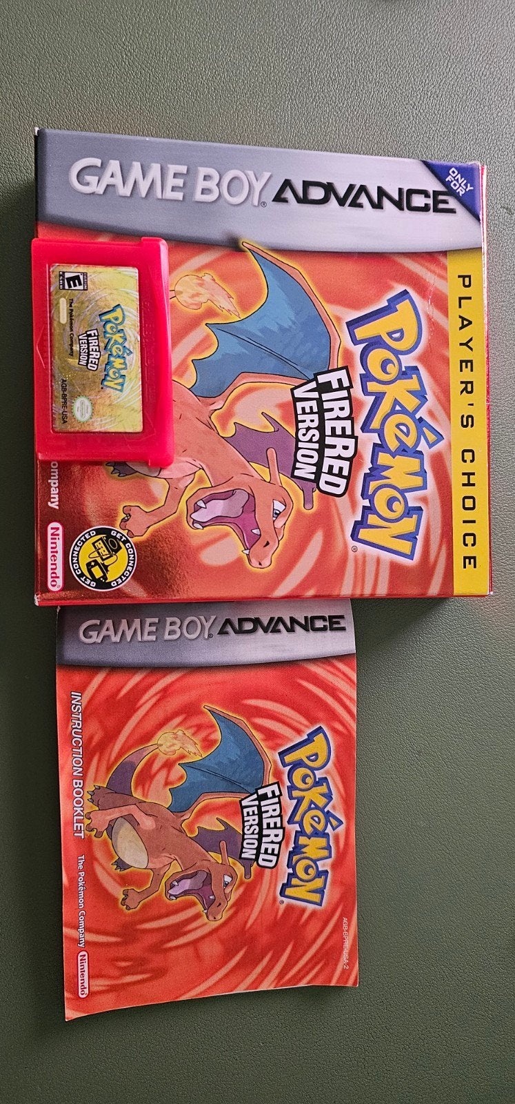 Pokemon FireRed Version GBA met instructieboekje, Spelcomputers en Games, Gebruikt, 1 speler, Ophalen of Verzenden, Role Playing Game (Rpg)