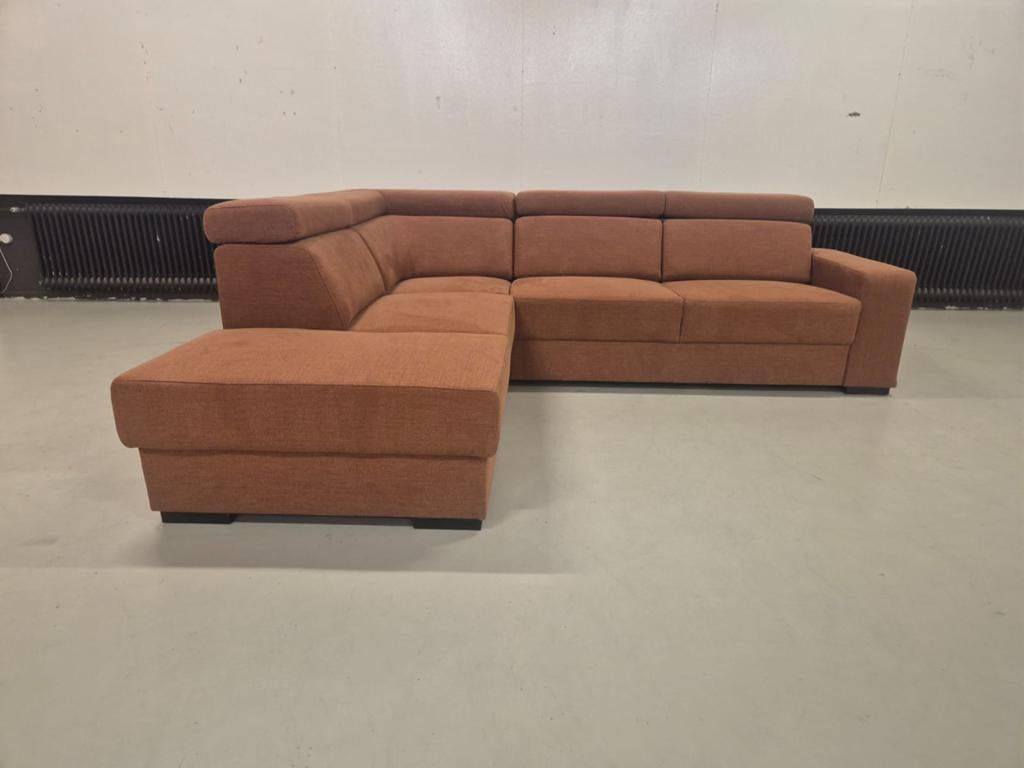 SHOWROOM OUTLET - Hoekbank Rio - Cognac - Nieuw - Sale, Laan der Techniek 21, Veenendaal, 250 tot 300 cm, JC Furniture, Hoekbank Rio, uitverkoop, sale, korting, meubels, verstelbaar