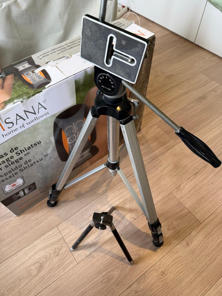 Groot statief en tafelstatief voor camera/telefoon, Zo goed als nieuw, Minder dan 150 cm, Met balhoofd, Ophalen of Verzenden