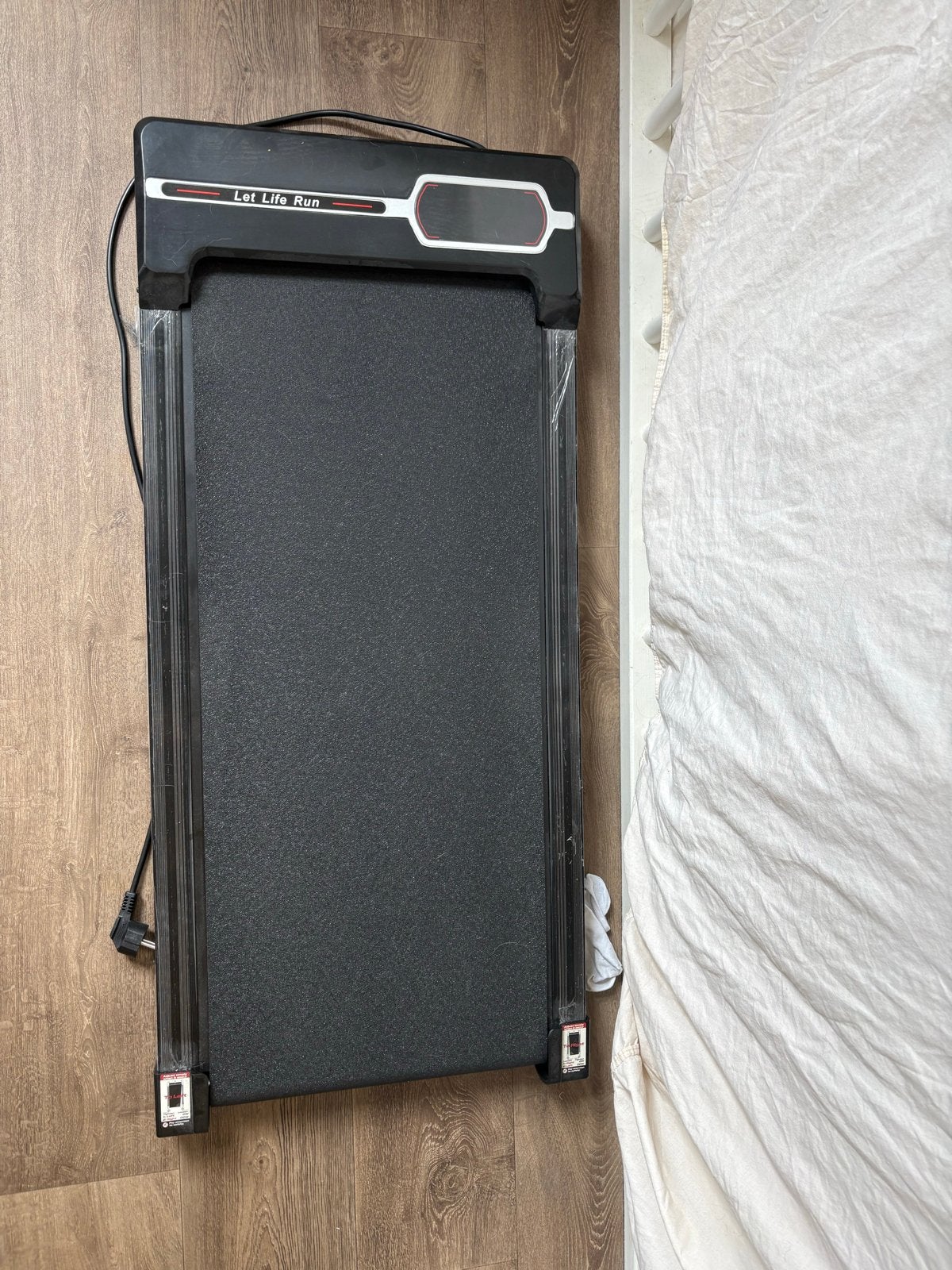 Compacte Loopband 'Let Life Run' - Ideaal voor Thuis, Sport en Fitness, Ophalen of Verzenden, Zo goed als nieuw, Metaal, Loopband