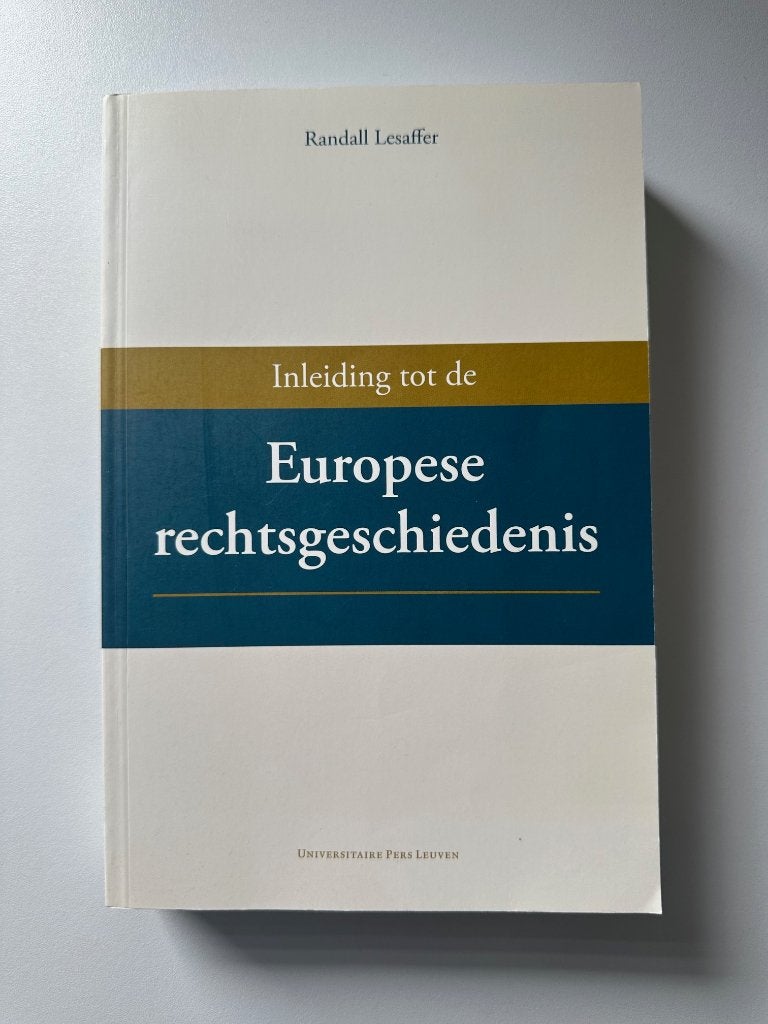 Inleiding tot de Europese Rechtsgeschiedenis, Ophalen of Verzenden, Zo goed als nieuw