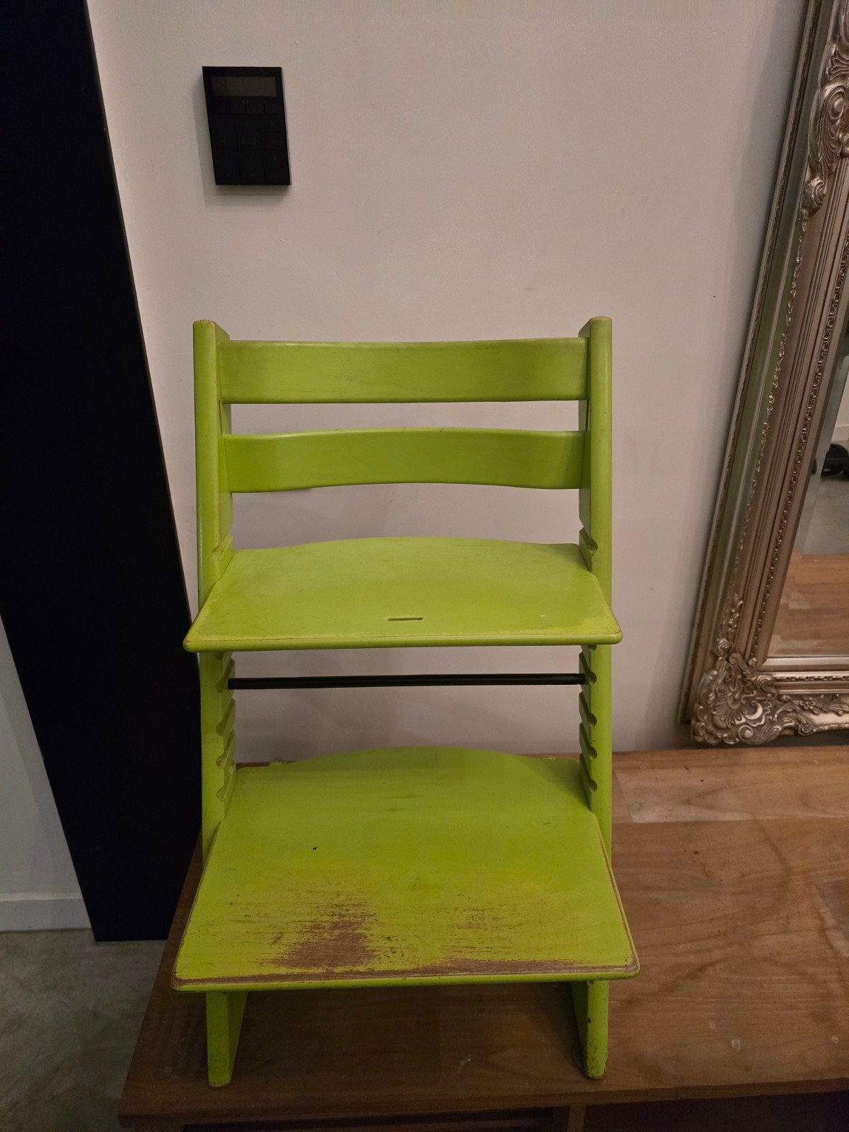 Stokke Tripp Trapp kinderstoel - Geel en Groen, Ophalen, Gebruikt, Meegroeistoel