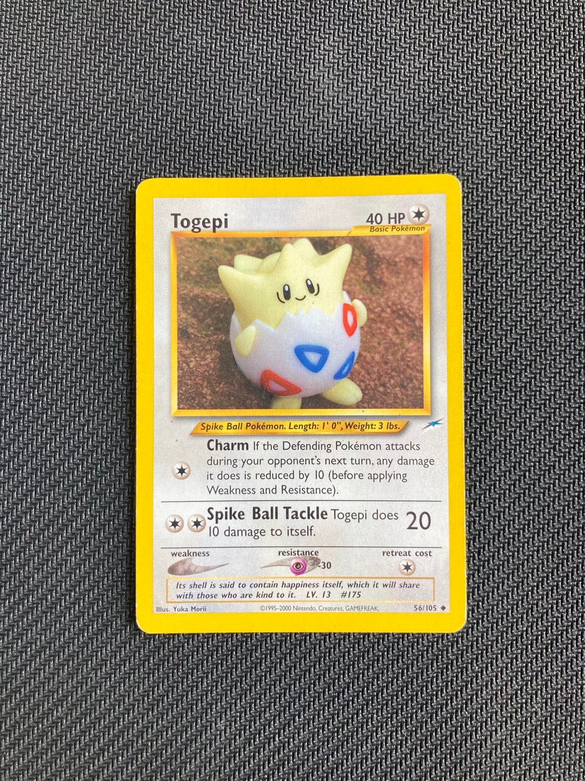 Pokemon kaart Togepi, Ophalen of Verzenden, Zo goed als nieuw