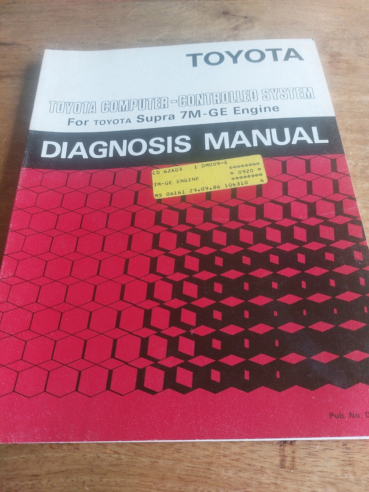 DIAGNOSE MANUAL TOYOTA 7M-GE ENGINE, Ophalen of Verzenden