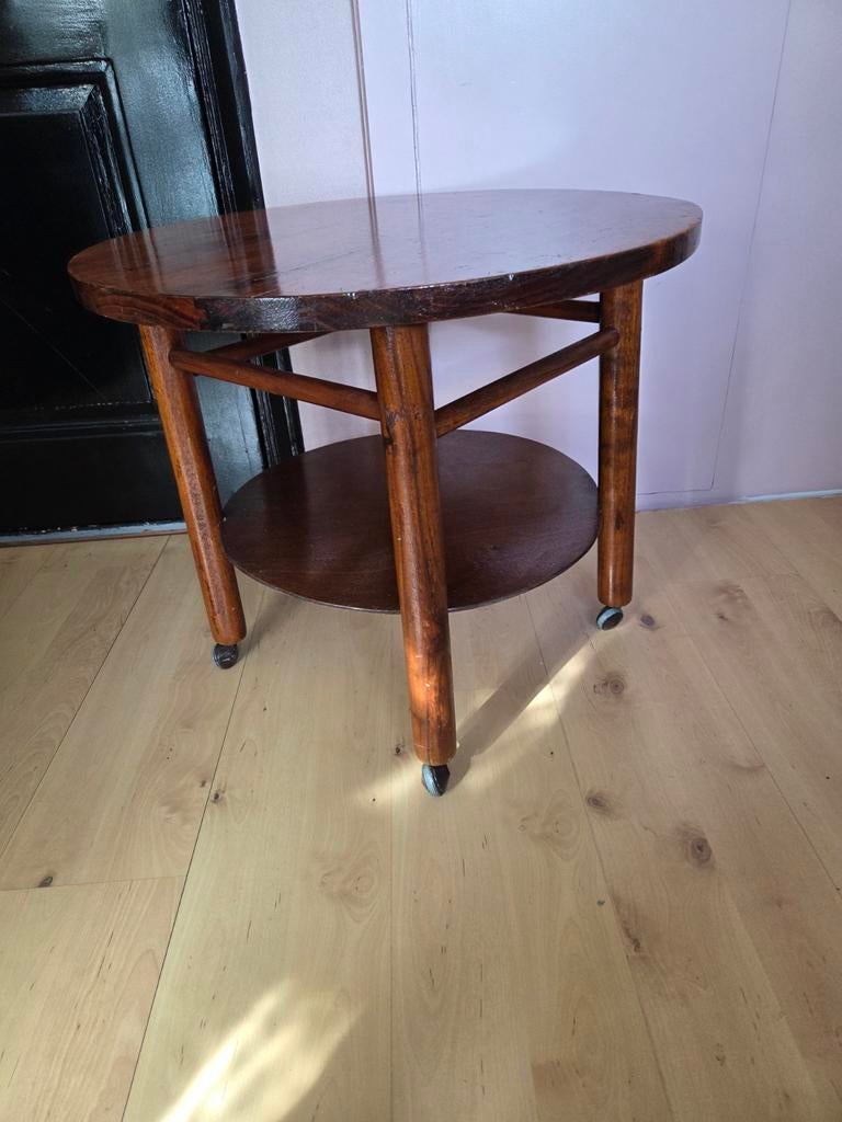 Bijzet tafel roltafel, Ophalen