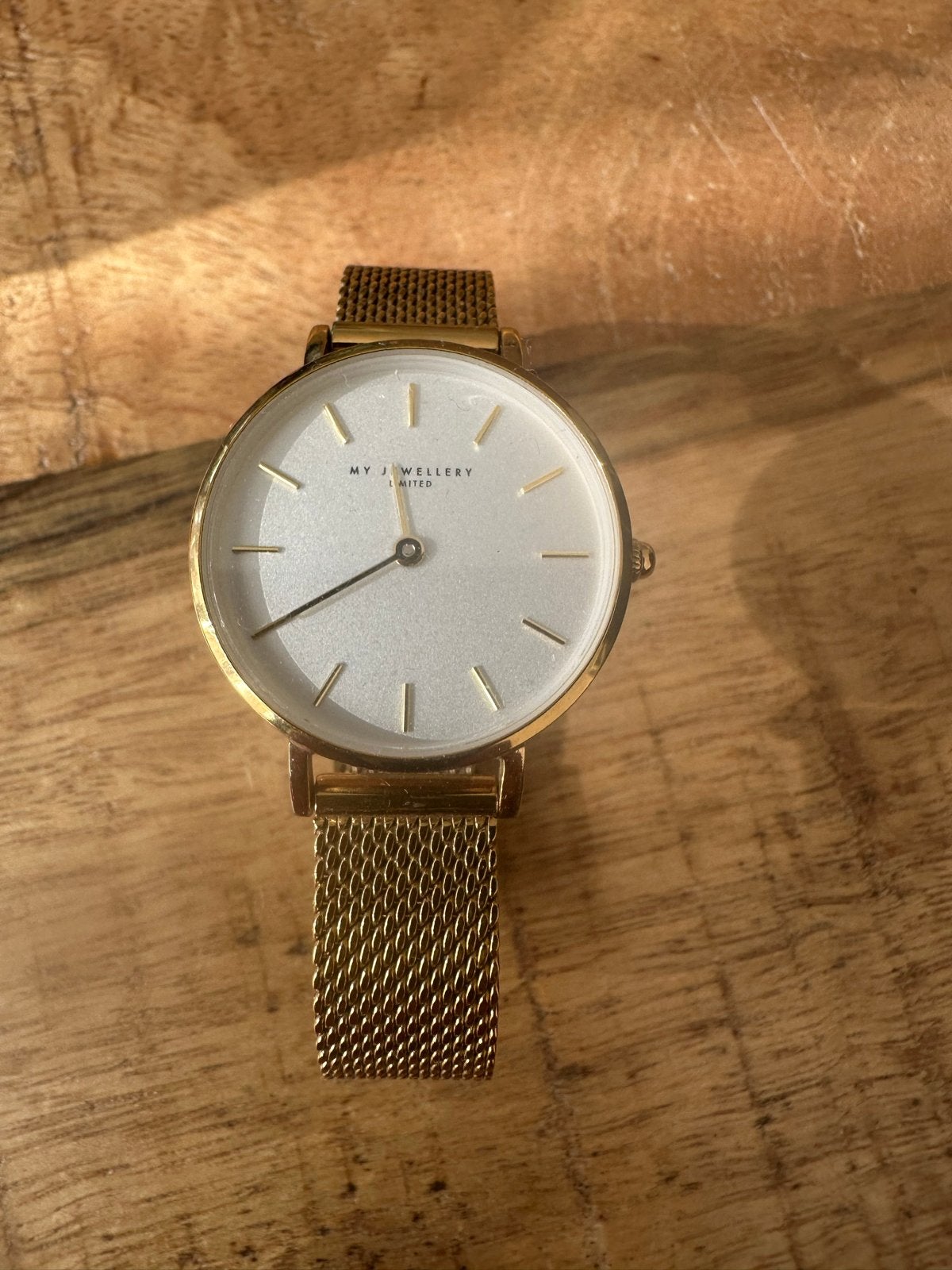 Double  My Jewellery horloge met mesh bandje, Overige merken, Overige materialen, Polshorloge, Ophalen of Verzenden