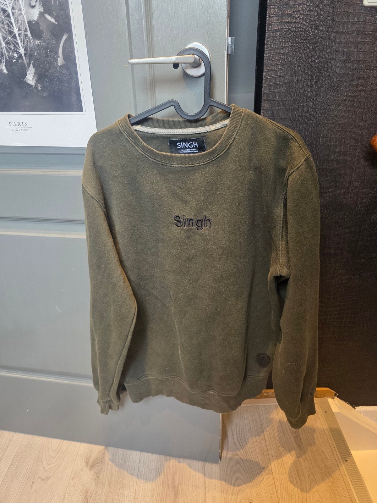 Sweater - Singh Fashion - Donkergroen - M, Ophalen of Verzenden, Zo goed als nieuw, Maat 48/50 (M), Groen